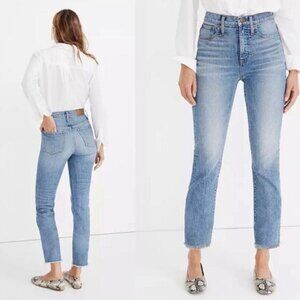 Madewell The Perfect Vintage Crop Denim Jean Medium Wash Women's Size 28 #AF691